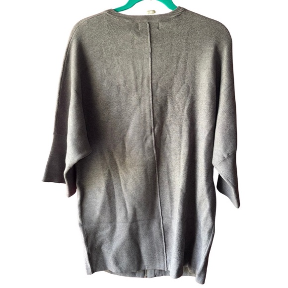 Romimona Gray Full Zip Knit Sweater with Black and Silver Embellishment - Picture 7 of 7